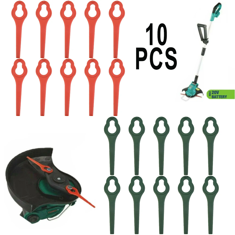 10 Pezzi Lame Per Tosaerba Per Aldi Ferrex Far 20-1 20V/40V Cordless Grass Strimmer Home Garden Parti Di Ricambio Per Elettroutensili