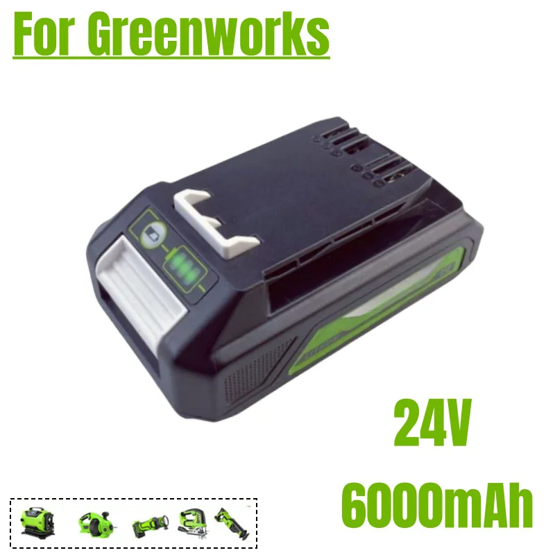 Per Greenworks Il Prodotto È 100% Nuovissima Batteria Agli Ioni Di Litio Greenworks 24V 6.0Ah (Batteria Greenworks)