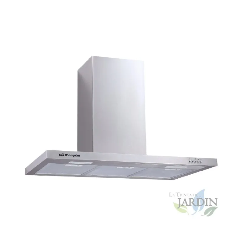 Campana Decorativa Inox Orbegozo. Classe Energetica B. 3 Filtri In Alluminio. 190 Motore W. Larghezza 90 Cm.
