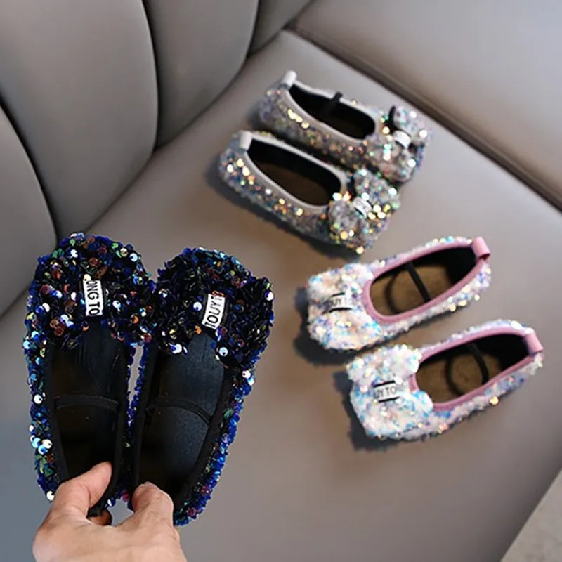 Scarpe In Pelle Da Ragazza 2023 Autunno New Bow Princess Kid Shoes Versatile Flat Baby Shoe Girl Shoe Scarpe Da Principessa Coreane Mary Jane Shoe