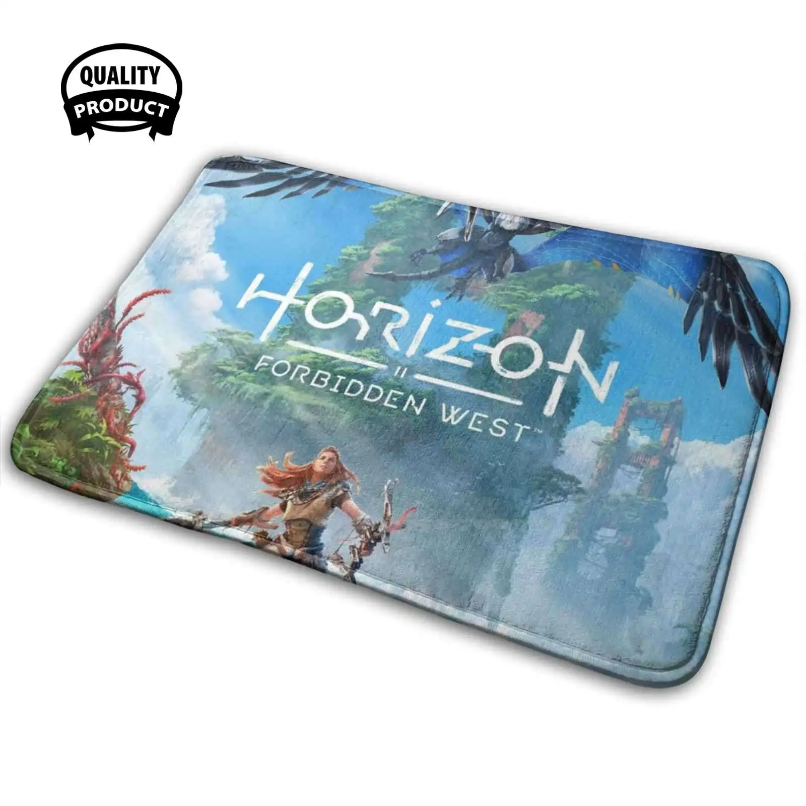 Horizon Barbonded West Art 3D Articoli Per La Casa Tappetino Tappeto Cuscino Horizon Unded West Zero Dawn Gaming Ps4 Ps5 Guerrilla