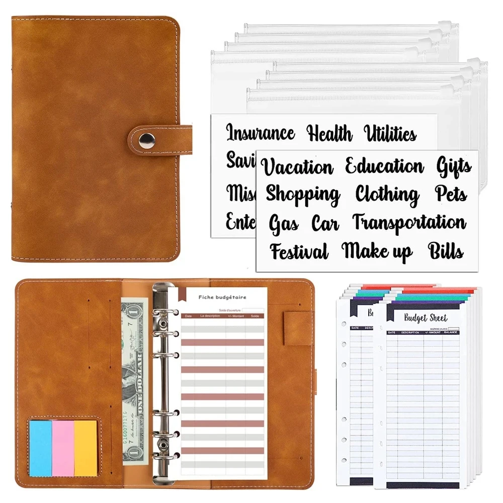 A6 Planner Notebook Agenda Budget Cartella Di Lavoro Budget Francese Busta Raccoglitore Tasche Per Soldi Budget Risparmio Bill Organizer