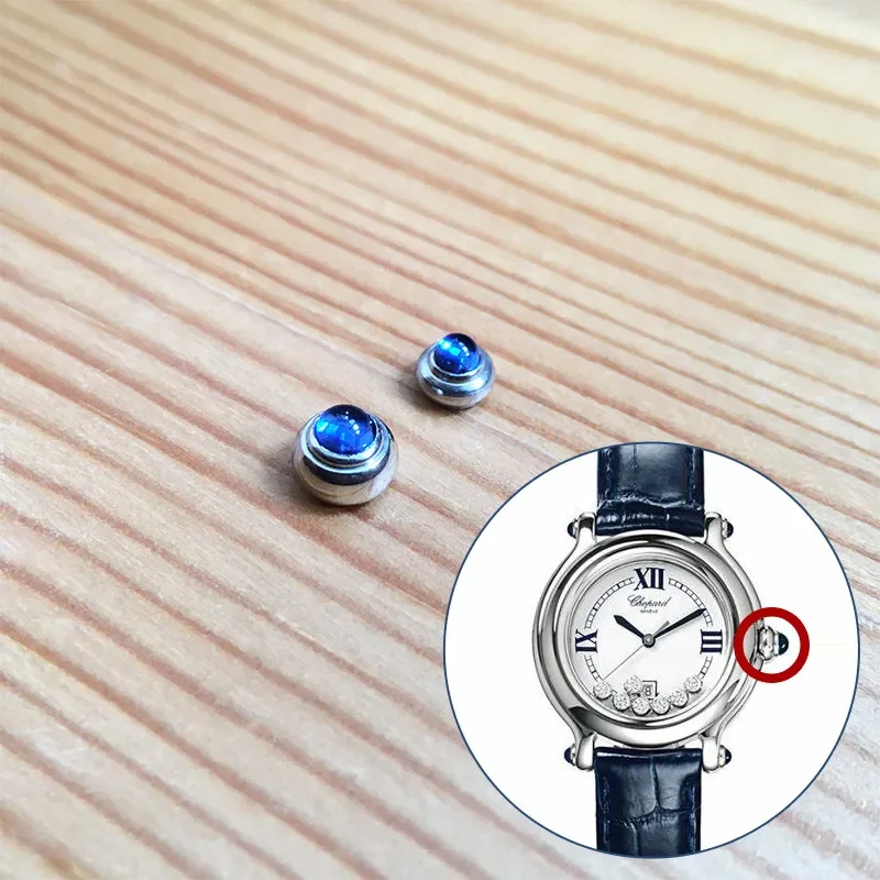 Corona Di Cristallo Di Zaffiro Blu Per Orologio Al Quarzo Cho Pard Happy Dia Monds