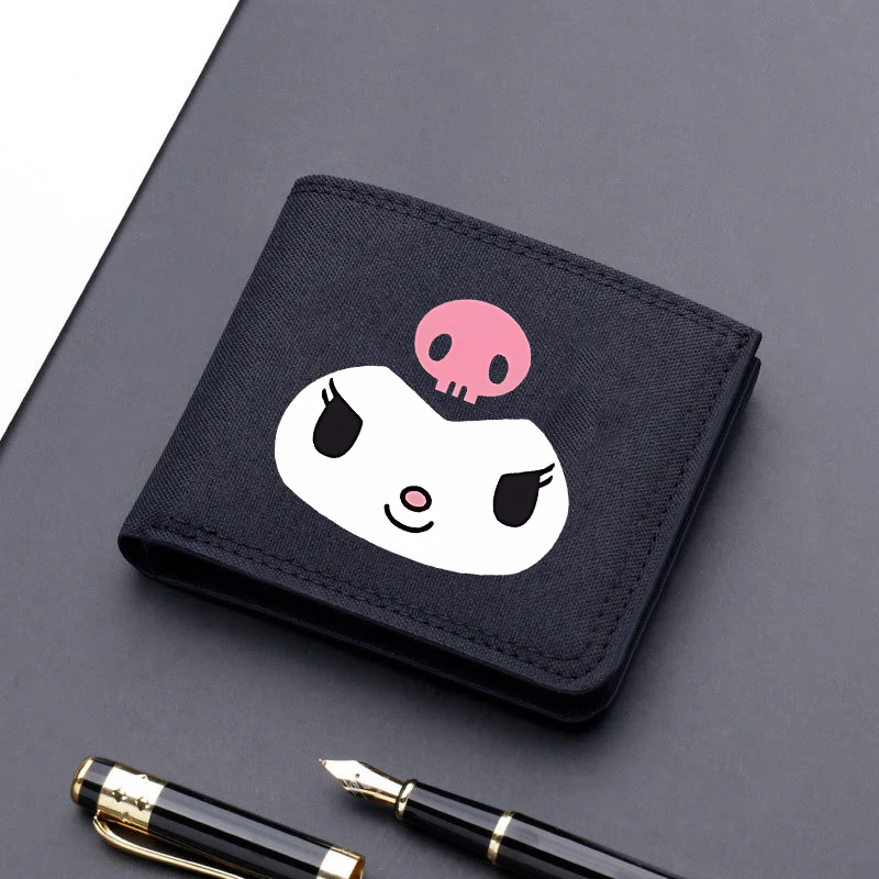 Hello Kitty Kuromi Cinnamoroll Portafoglio Donna Uomo Borsa Sanrio Anime Expression Pocketbook Porta Carte D'Identità Billfold Money Bag Regalo