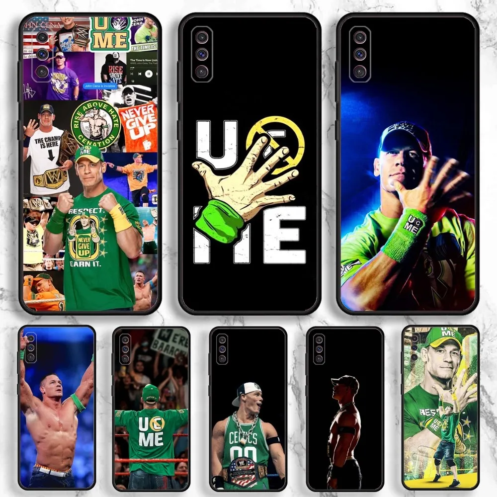 Custodia Per Telefono John Cena Wrestling Star Actor Per Samsung Galaxy A13,A21S,A22,A31,A32,A52,A53,A71,A80,A91 Cover Morbida Nera Per Telefono