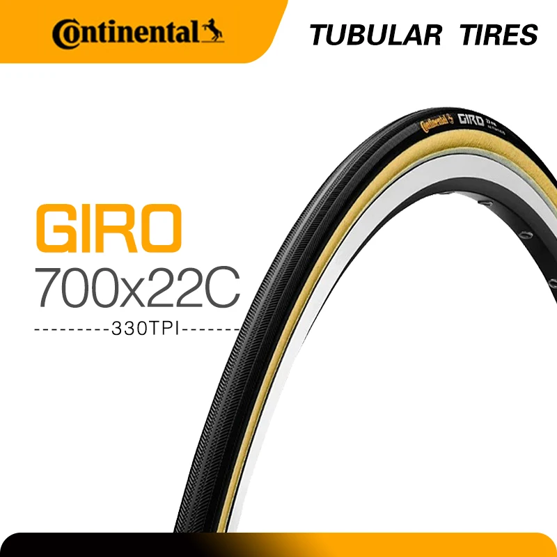 Pneumatici Tubolari Continental Giro 700C Pneumatico Per Bici Da Strada Bordo Giallo 28 ''X 22Mm(700 X22C) 160 Tpi Pneumatici Tubolari Pieghevoli Allr