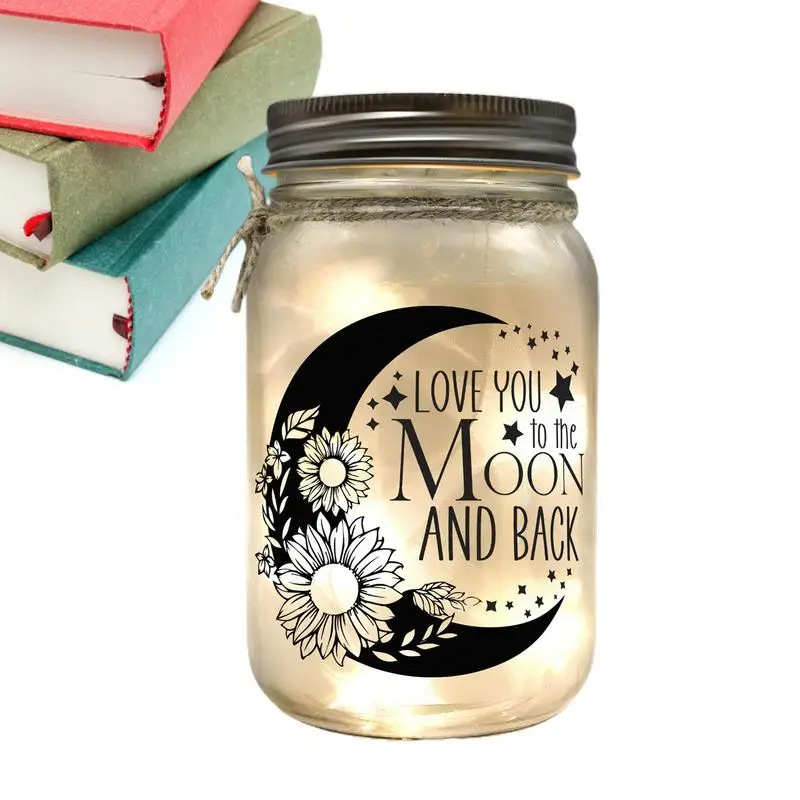 Warm Fairy Lights Night Jar Shape Light Lamp Luce Notturna Rilassante Per Wam Atmosphere For Dining Table Bookshelf Coffee Table Book