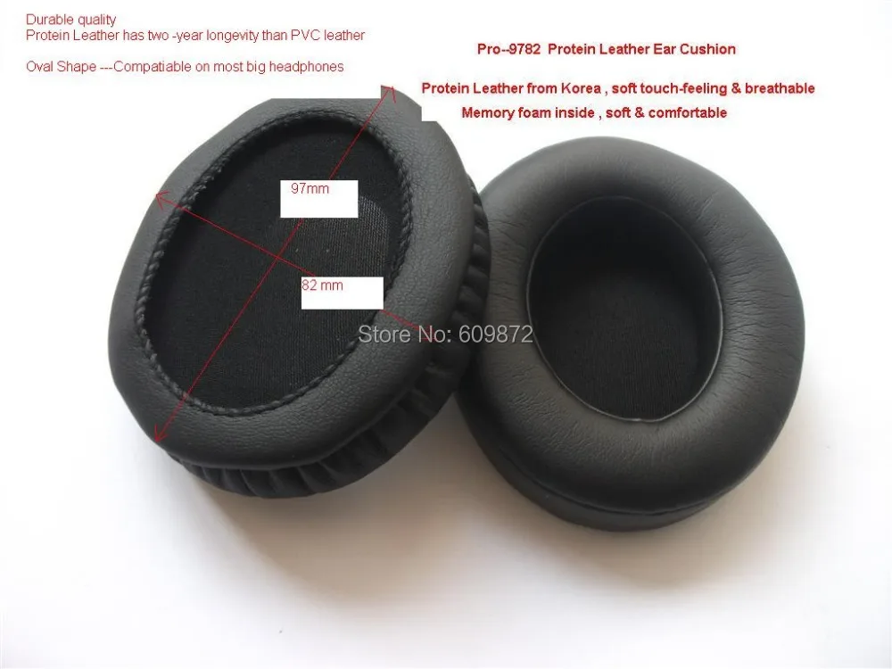 Di Ricambio In Pelle Proteina Cuscini Auricolari, Pro-7506, 1 Paia/Lotto, Misura Su Sony Mdr-7506, V6, Hd202
