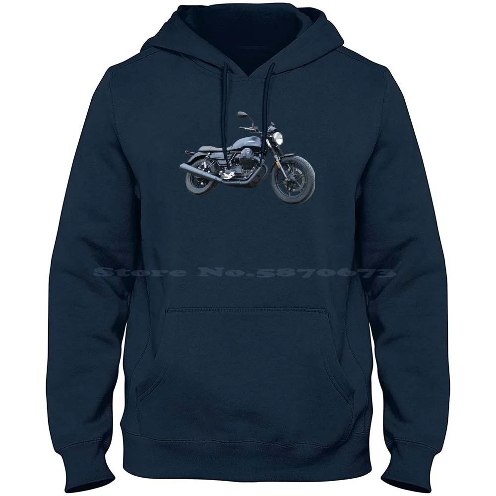 Moto Guzzi V7 100% Cotone Felpa Con Cappuccio Moto Guzzi V7Iii Motoguzzi V7Iii Modern Classic Classic Bike Classic Moto Classic