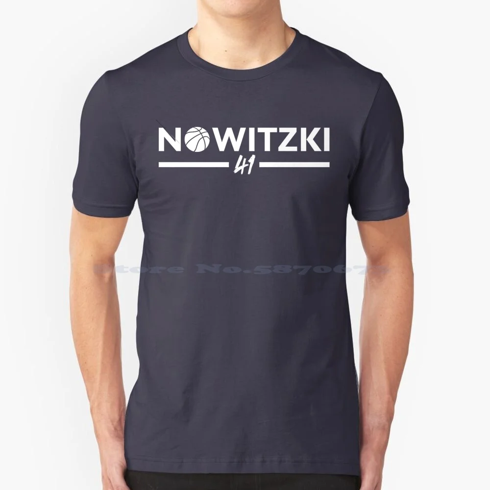 Dirk Nowitzki 41 T Shirt 100% Cotone Tee 41 21 1 Dirk Nowitzki Mavs Basket Forever Texas Germany Ota