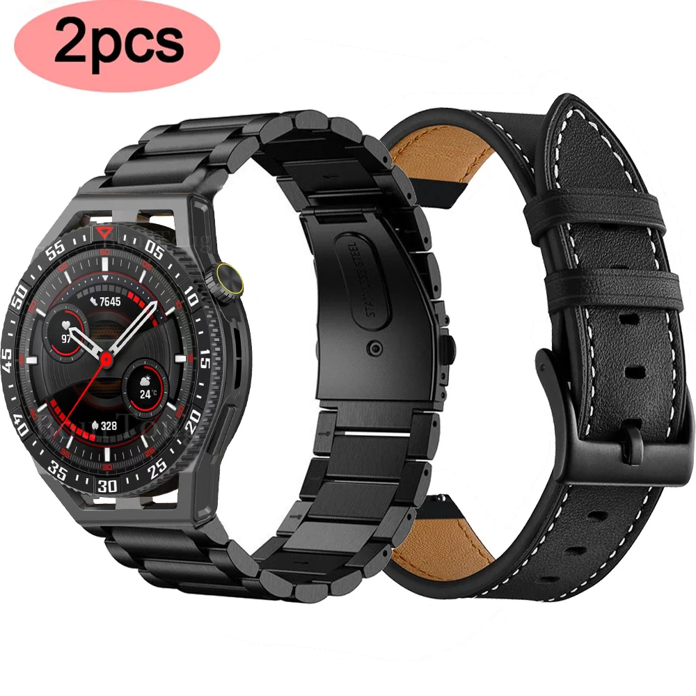 Cinturino In Metallo Per Huawei Watch Gt3 Se Cinturino In Pelle Per Huawei Watch Gt3 Gt3 Pro Gt2 46Mm 22Mm Cinturino In Acciaio Inossidabile