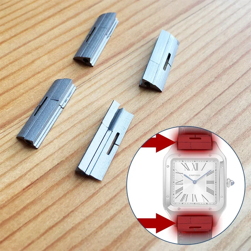 Cinturino Inserti Metallici All'Interno Per Orologio Automatico Cartier Santos Dumont