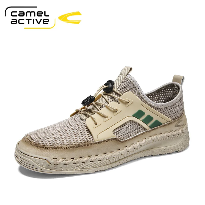 Cammello Scarpe Estive In Mesh Traspirante Scarpe Casual Da Uomo Scarpe Stringate In Mesh Moda Estiva Scarpe Estive Uomo Scarpe Comode Morbide
