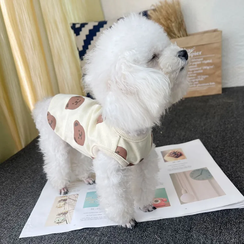 Cotone Lana Pull Frame Teddy Bear Vest Teddy Bear Fighting Chubby Dog Vest Cat Vest Pet Abbigliamento
