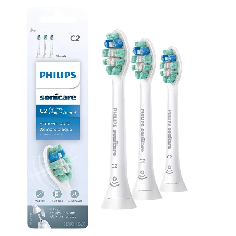 Testine Per Spazzolino Philips, Spazzolino Sostitutivo Sonicare Per Philips Sonicare Hx9023/65, Bianco (Confezione Da 3)