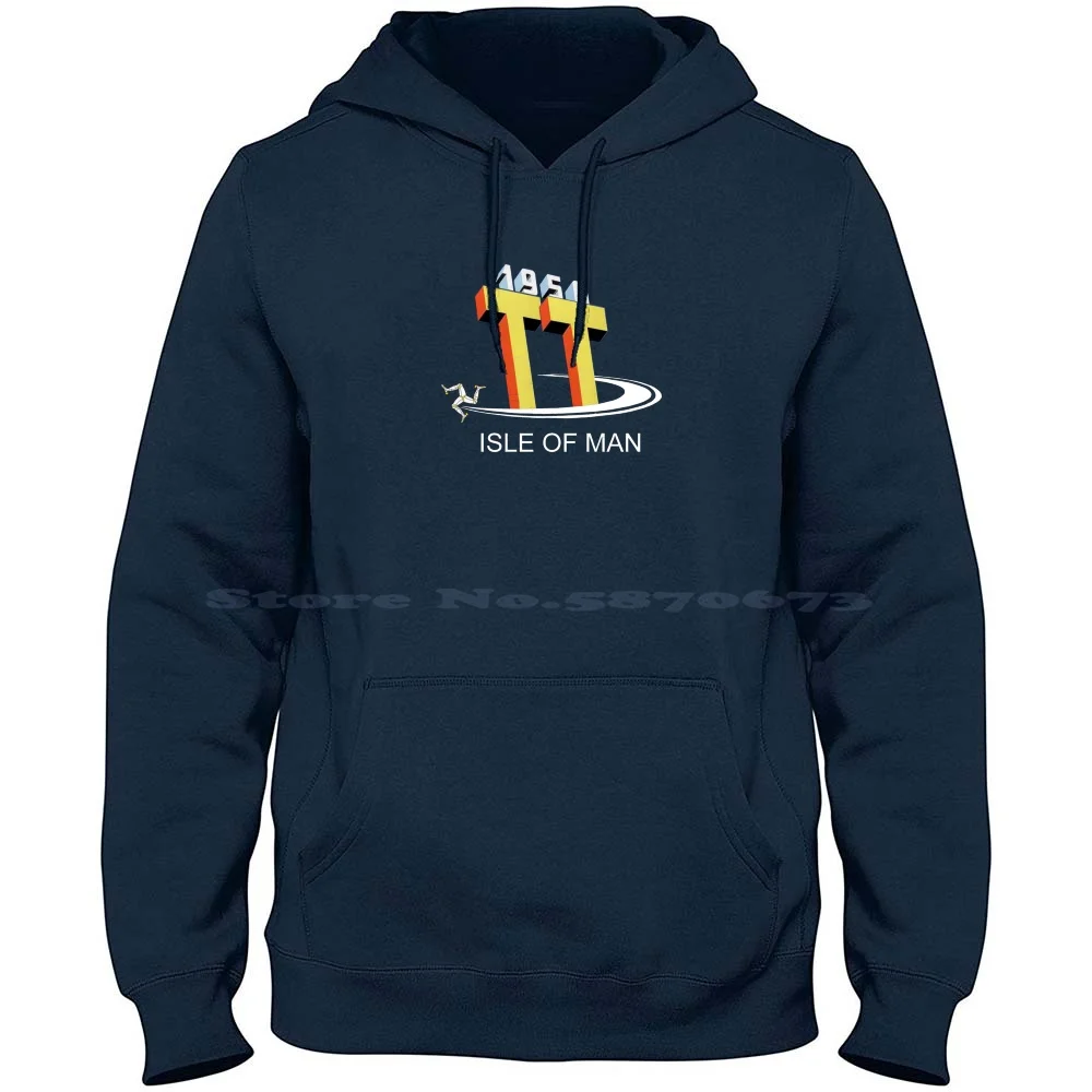 1956 Isle Of Man Tt Logo Retro Vintage 100% Cotone Felpa Con Cappuccio Moto Guzzi Laverda Isle Of Man Tt Race