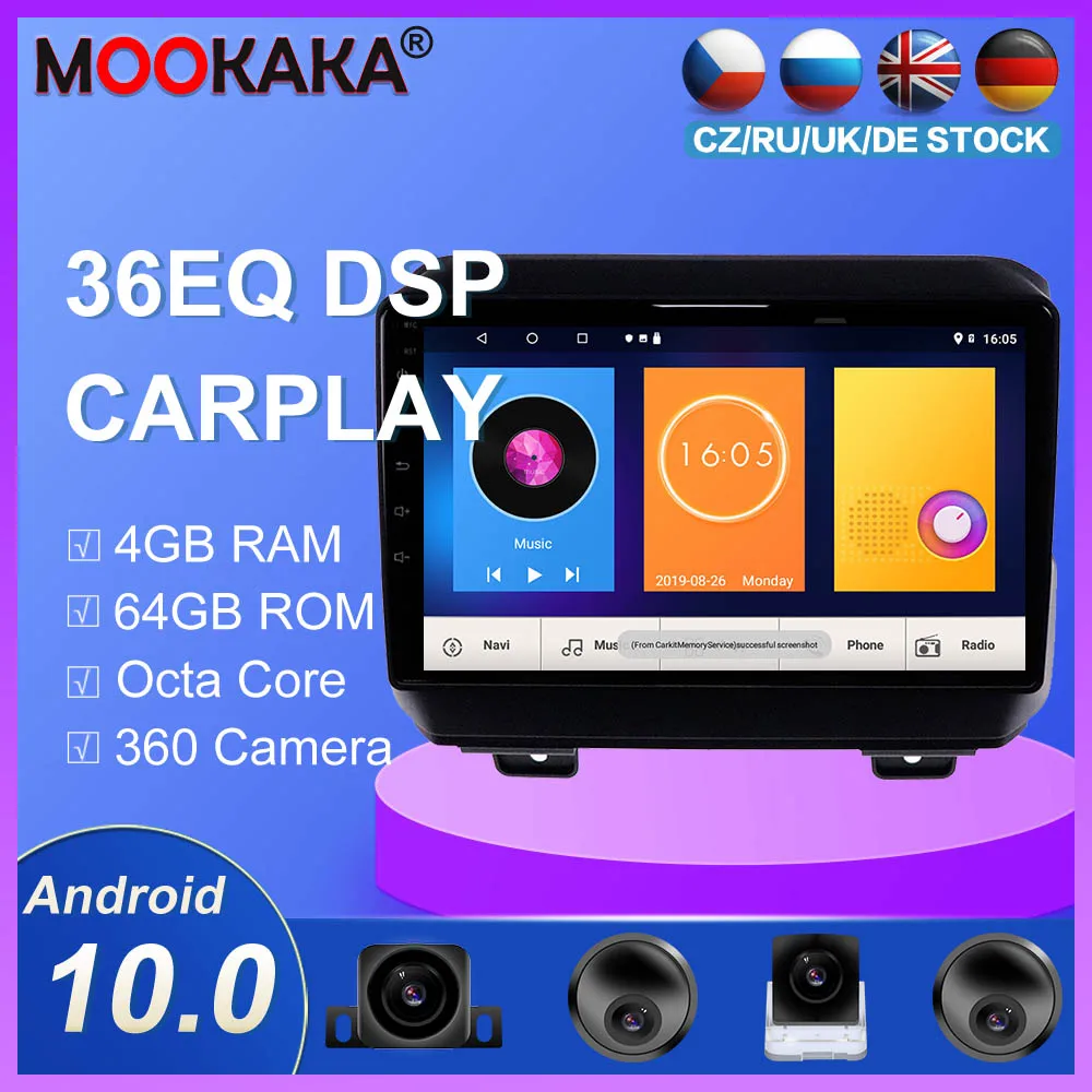 4 64G Ips Android 10 Autoradio Per Jeep Wrangler 2018 2019 Autoradio Coche Stereo Auto Audio Carplay Atoto Player Multimedia Gps