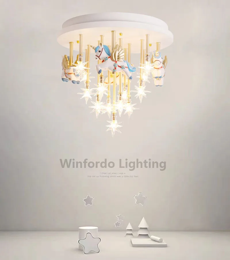 Lampada A Sospensione Per Bambini Merry Go Round Led Cute Bedroom Lights For Baby Room Light For Kids Room Lightinglampada Per Bambini