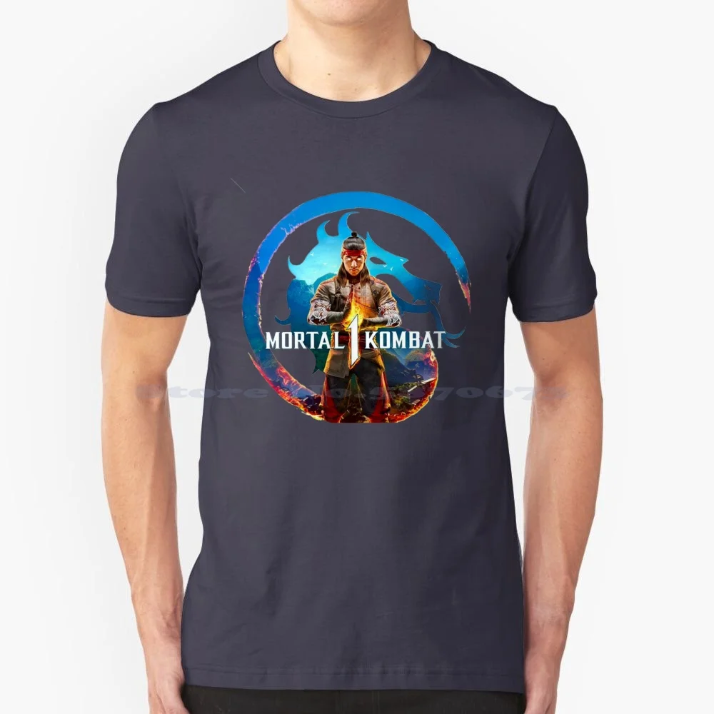 Mk12 / Mortal Kombat 1 Logo T Shirt 100% Cotone Tee Mortal Combat Mortal Kombat 12 2023 Videogioco Logo Symbol Cover Gamer