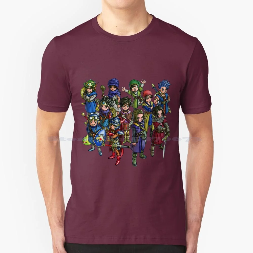 Dragon Quest Heroes T Shirt 100% Cotone Tee Dragon Quest Iii Dragon Quest Iv Dragon Quest Viii Dragon Quest Ix Dragon Quest Xi