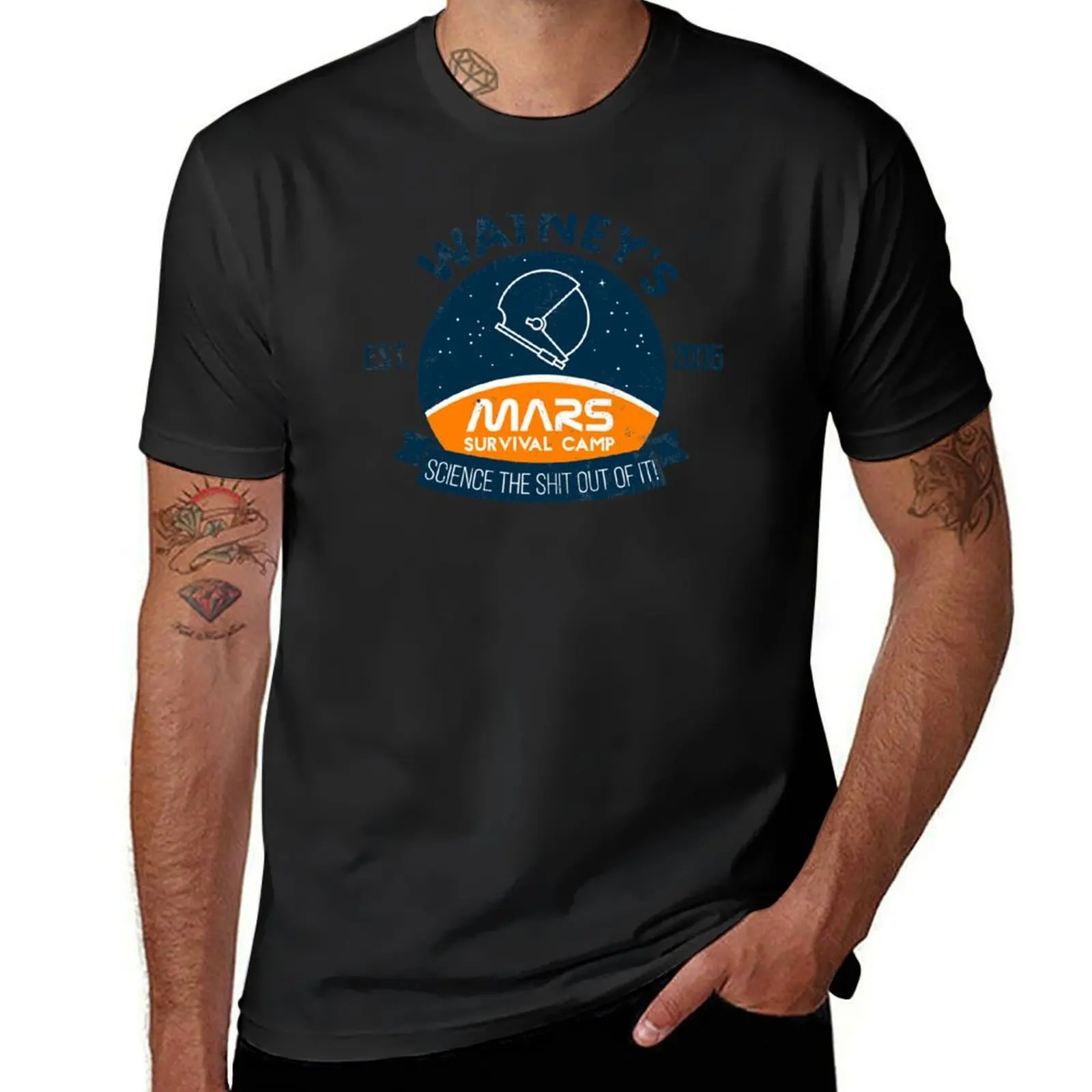 Watney Martian Survival Camp T-Shirt Summer Top Summer Clothes Clothes For Men