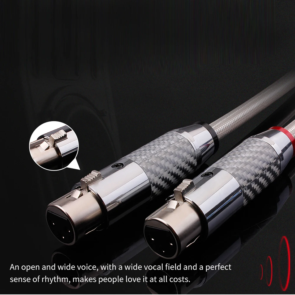 1 Paio Qed 3Pin Hifi Xlr Cavo Per Microfono Mixer Xlr Maschio A Femmina Cavo Audio Occ Cavo Audio 2Xlr Placcato Argento