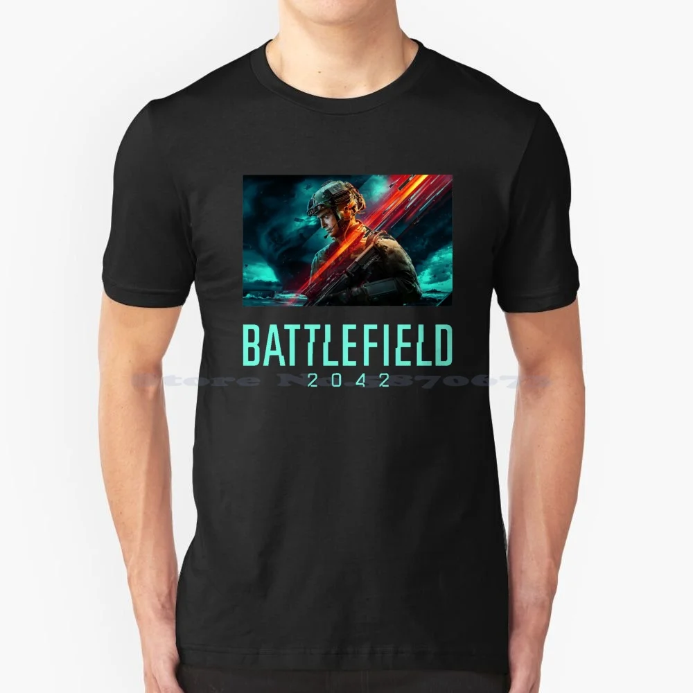 Battlefield 2042 T Shirt 100% Cotone Tee Battlefield 2042 Gamer Gaming Games Video Army War Battlefield 1 Battlefield 6 Pc