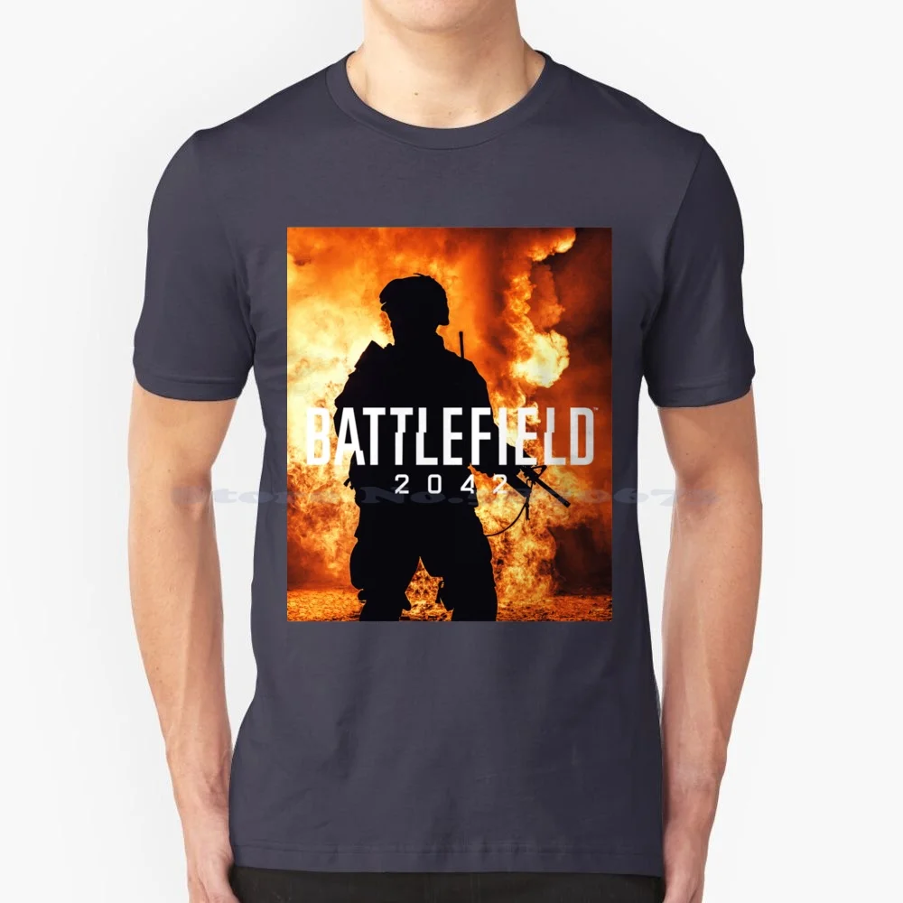 Battlefield 2042 T Shirt 100% Cotone Tee War Gaming Gamer Battlefield 6 Giochi Dell'Esercito Bf 2042 Pc Bf4 Battlefield 1 Bf6 Videogioco