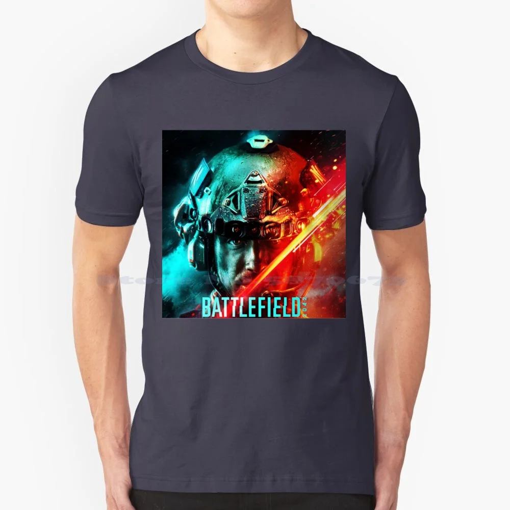 Battlefield 2042 T Shirt 100% Cotone Tee War Gaming Gamer Battlefield 6 Giochi Dell'Esercito Bf 2042 Pc Bf4 Battlefield 1 Bf6 Videogioco