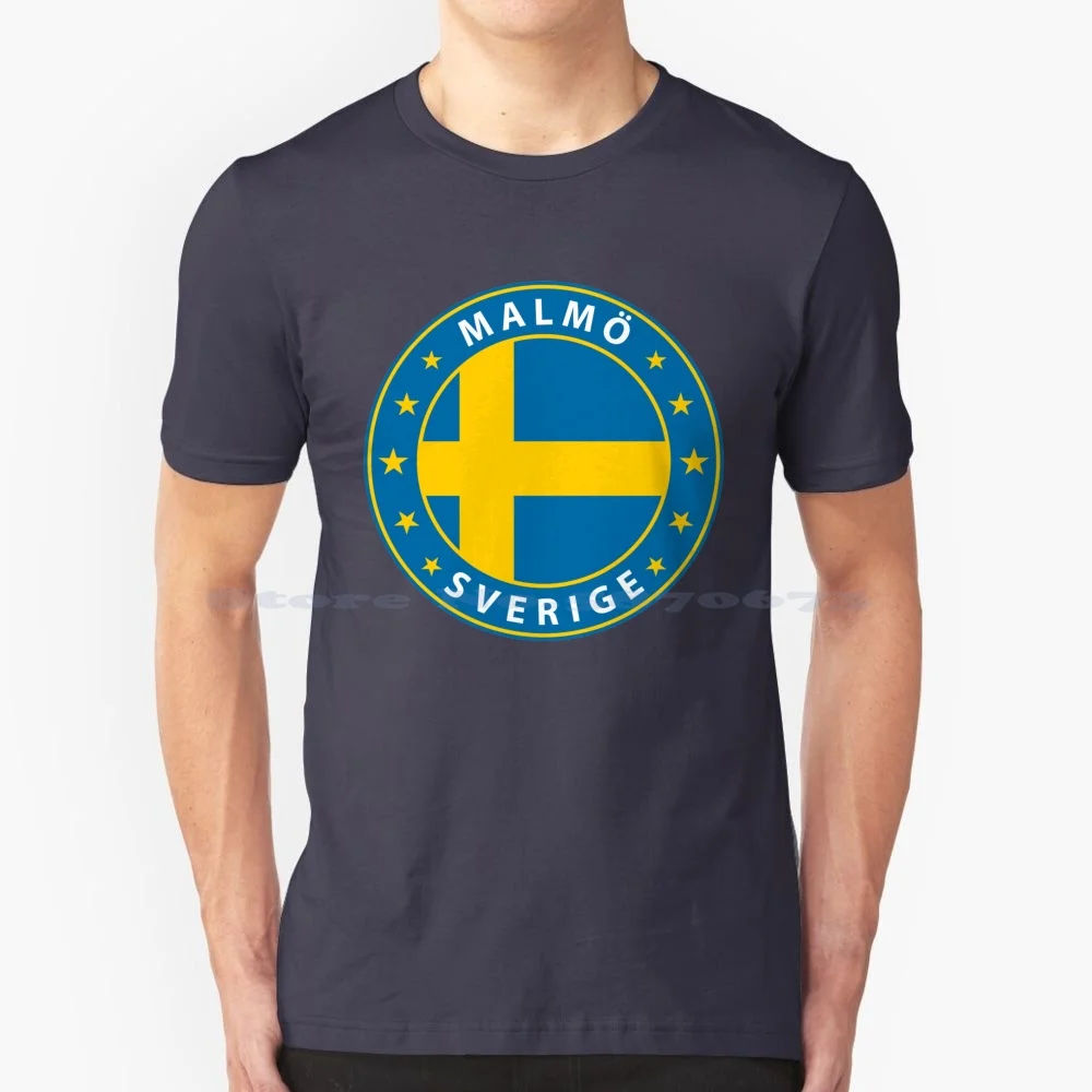 Malmo, Svezia, Maglietta Sverige 100% Cotone Tee Malm? Svezia Malm? Verige City Of Malm? Malmo Svezia Malmo Sverige City Of