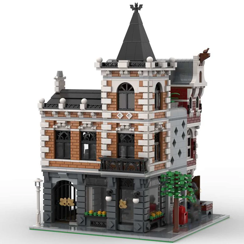 Vendita Calda Street View Series Moc Modular Building Blocks Law Firm Building Model Bambini Building Blocks Giocattolo Educativo Regalo