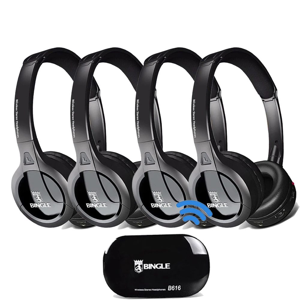 4 Pack 2.4G Trasmettitore Wireless Audio Casque Cuffie Universali Cuffie Per Samsung,Lg,Tcl,Xiaomi,Sony,Sharp,Levono,Honor Tv