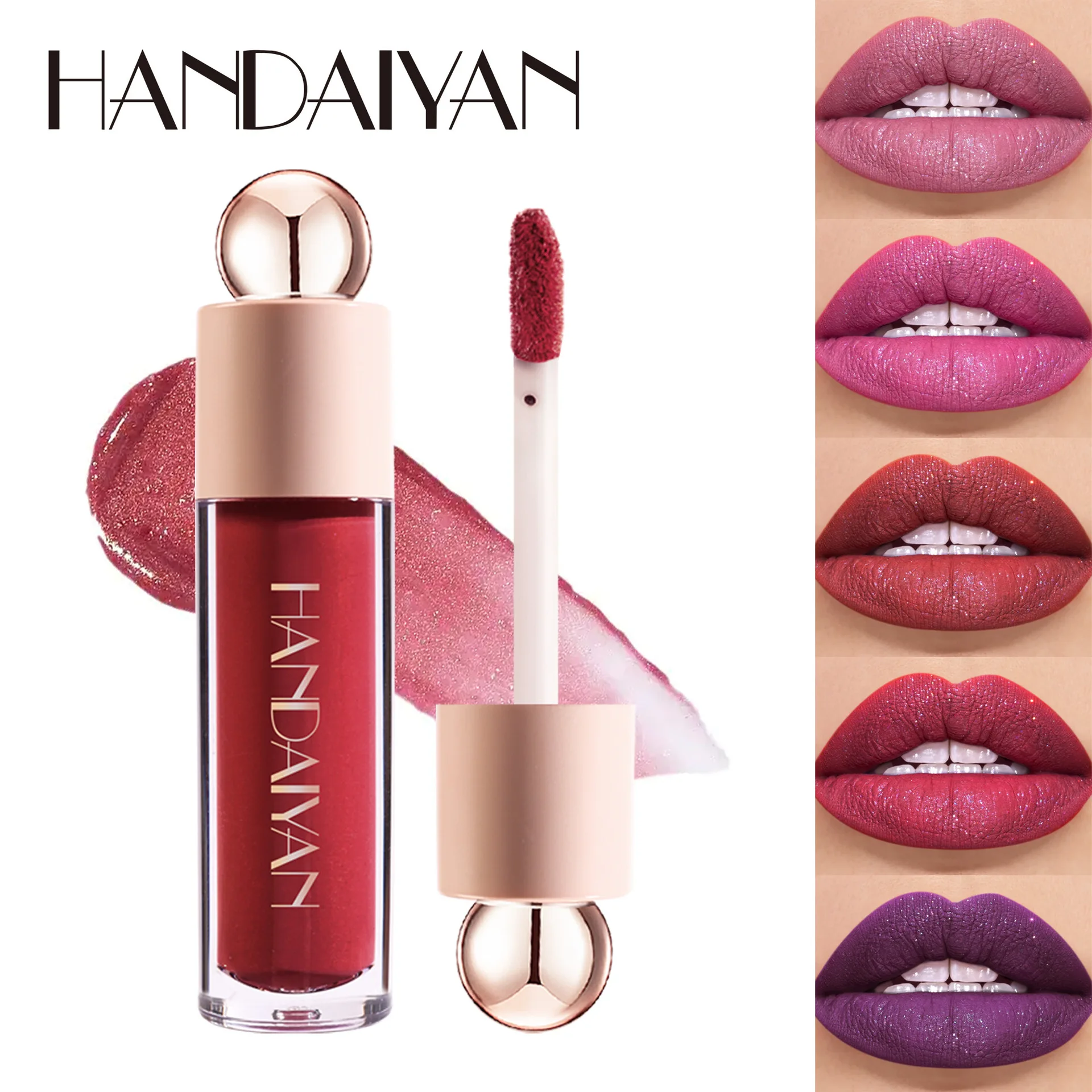 Han Daiyan Rossetto Lucido 8 Colori Idratante Fine Brillante Opaco Smalto Per Labbra Rossetto In Velluto