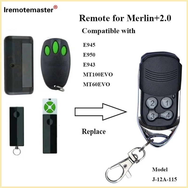 Per Merlin E943 E945M E950 Porta Del Garage Clone Telecomando Apriporta Garage Merlin 2.0 Porta Del Garage 433Mhz