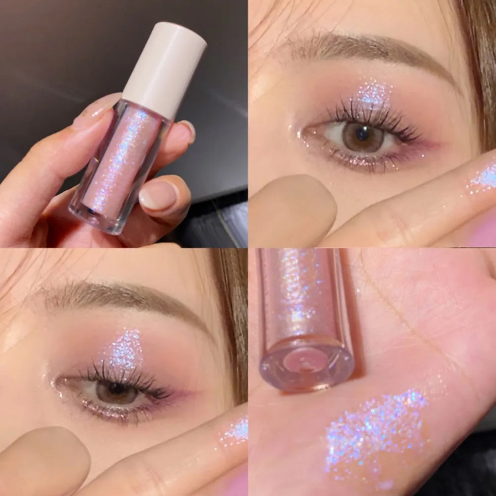 5 Colori Liquid Sparkly Eyeshadow Eyeliner Quick Dry Sparkly Waterproof Maquiagem Shimmer Glitter Party Club Altamente Pigmentato