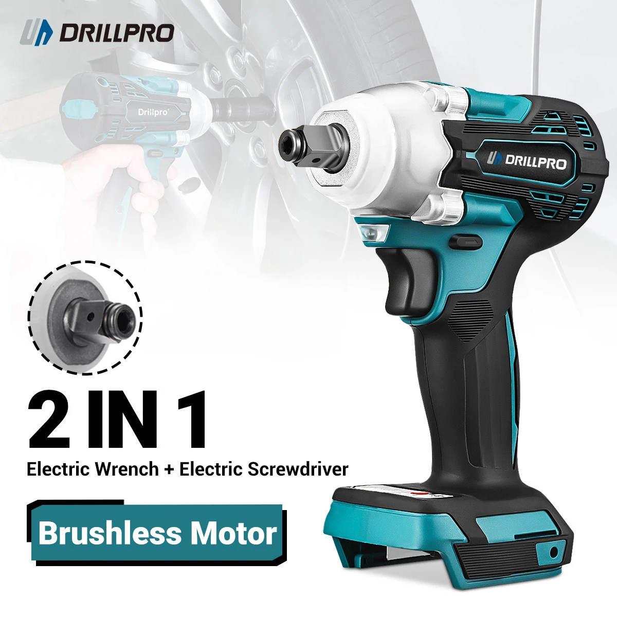 2 In 1 4 Velocità 520N. M Avvitatore Elettrico Senza Spazzole Avvitatore Avvitatore Ricaricabile Da 1/2 Pollici Drillpro Per Batteria Makita 18V