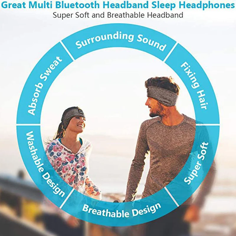 Cuffie Musicali Per Cuffie Con Fascia Per Dormire Da 15 Pezzi Per