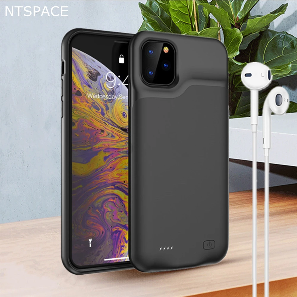 Cover Powerbank Per Iphone 11 Pro Max Custodie Per Batterie Caricabatterie Portatile Cover Antiurto Per Iphone 11 11 Pro Power Bank Case
