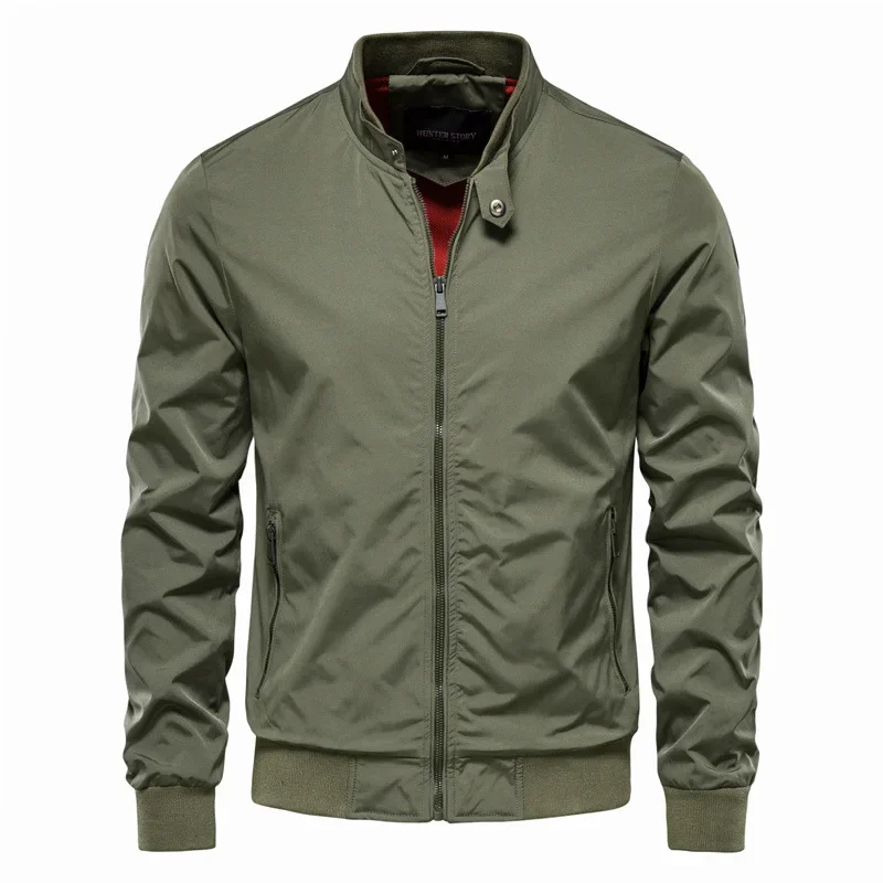 Giacche Casual Primaverili Da Uomo Nuove Giacche Slim Con Colletto Rialzato Da Uomo Fit Cappotti Uomo Autunno Streetwear Bomber Taglia 5Xl