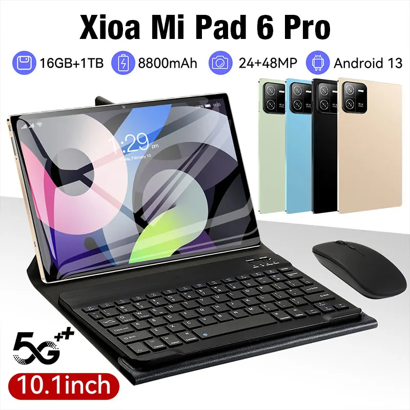 Tablet Versione Globale Mi Pad 6 Pro 10.1 Pollici Hd Tablet Originale 5G Wifi Tablet Pc Android Tablet Google Play Pc Global