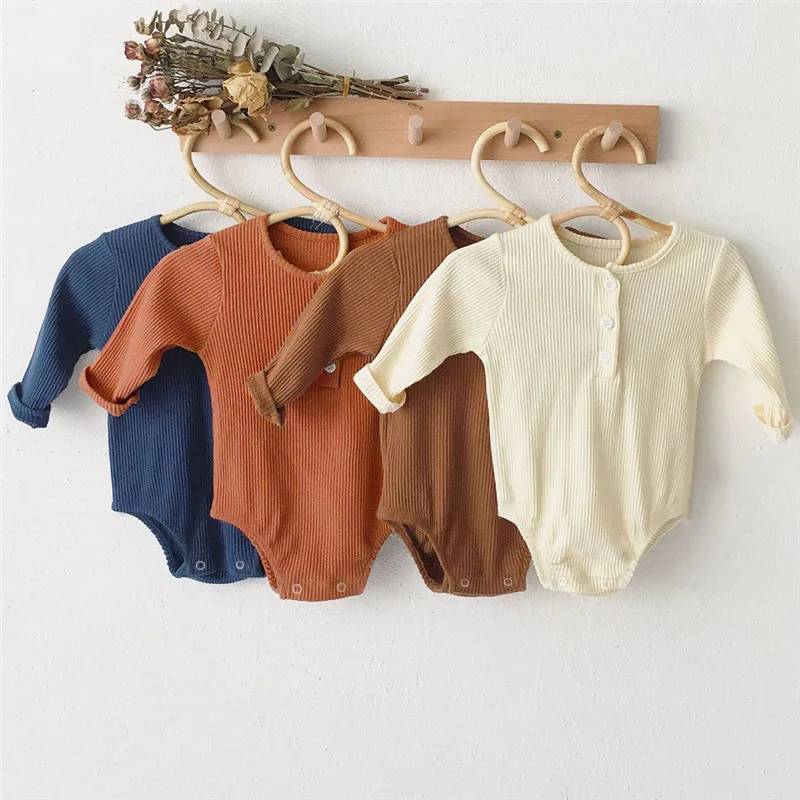 Pagliaccetti Per Neonati Tute Per Neonati Tute A Maniche Lunghe Per Bambini Tute Di Base Autunno Primavera Abiti Tute Per Ragazzi In Cotone Completi