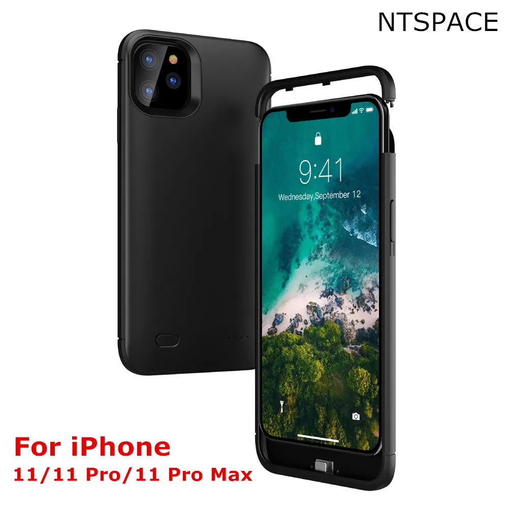 Per Iphone 11 Pro Max Custodie Per Batterie Caricabatterie Portatile Extenal Battery Power Bank Cover Antiurto Per Iphone 11 11 Pro Power Case