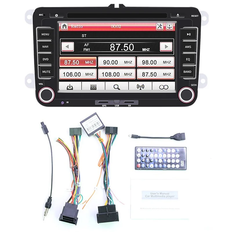 7 "2 Din Car Multimedia Dvd Gps Navi Bluetooth Radio Stereo Player Per Golf 6 Passat B6 B7 Touran Tiguan Seat Leon Skoda