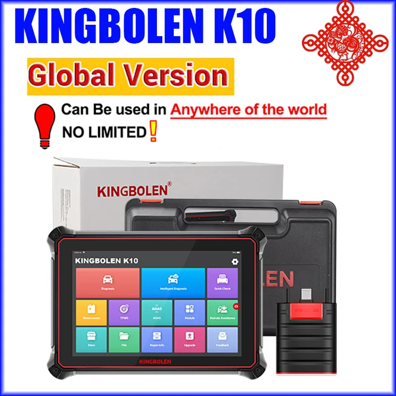 Kingbolen K10 Scanner Bidirezionale Full Systems Diagnostic Scan Tool, 34 Reset Ecu Coding, Autoautoth Per Fca Sgw 2 Anni Di Aggiornamento