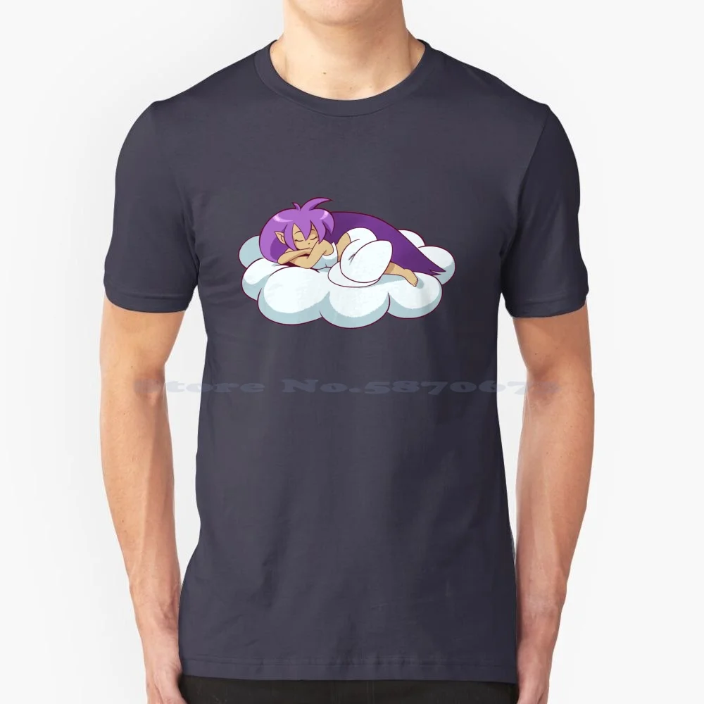 Dreaming On A Cloud T Shirt 100% Cotone Tee Shantae Half Genie Hero Cute
