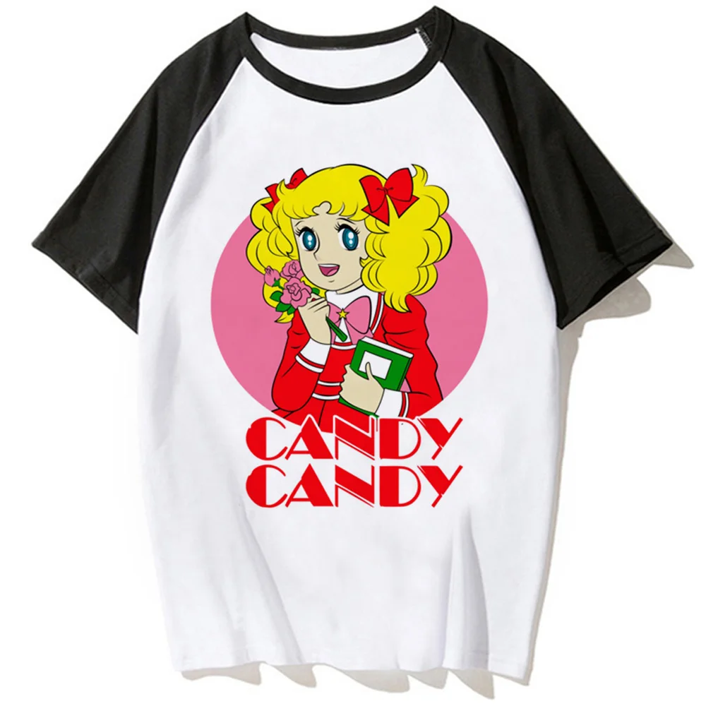 Maglietta Candy Candy Donna Streetwear Manga Y2K Top Abbigliamento Streetwear Grafico Femminile