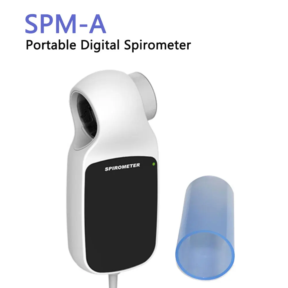 Spm-A Spirometro Digitale Portatile Display In Tempo Reale Spirograph Dispositivo Di Diagnosi Della Funzione Polmonare Di Respirazione Software Per Pc