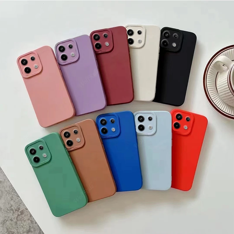 Per Xiaomi Redmi Note 13 Pro 5G Cover Redmi Note 13 Pro 5G Capas Back Color Antiurto Tpu Soft Funda Redmi Note 13 Pro 5G