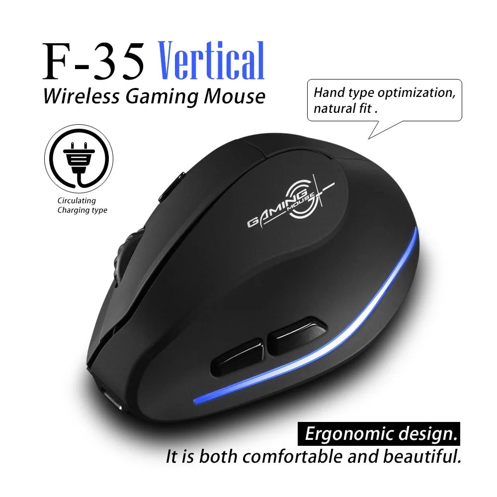 Mouse Verticale Mouse Ottico Ricaricabile Wireless Gaming Per Mouse Gamer Multiuso 2.4G Compatibile Con Apple Mac Netbook