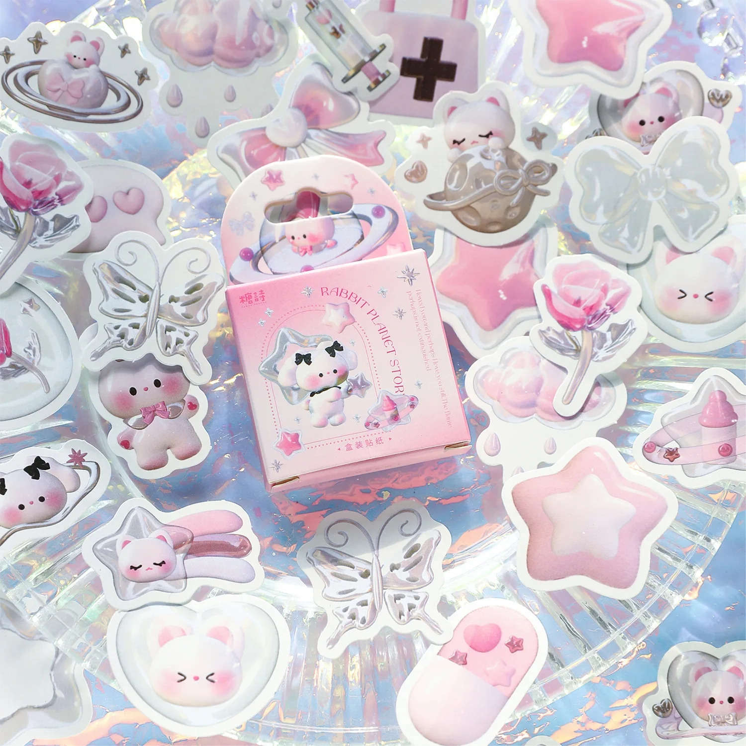 46Pcs Sweetheart Store Series Adesivi In Scatola Scrapbooking Decorativo Cute Cartoon Elf Label Diario Album Phone Journal Planner